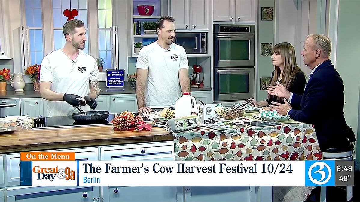 Featured image for “The Farmer’s Cow Featured on Great Day on WFSB Channel 3 Eyewitness News”